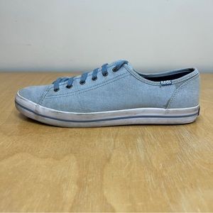 Keds Women’s Champion Original Sneaker, Blue Canvas Lace Ups Size 11
